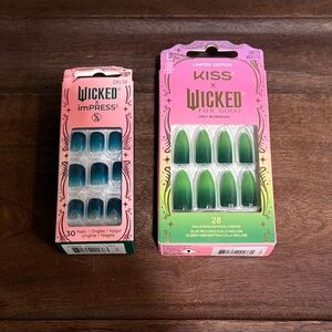 KISS x Wicked ImPress Nail Set - Teal and Green